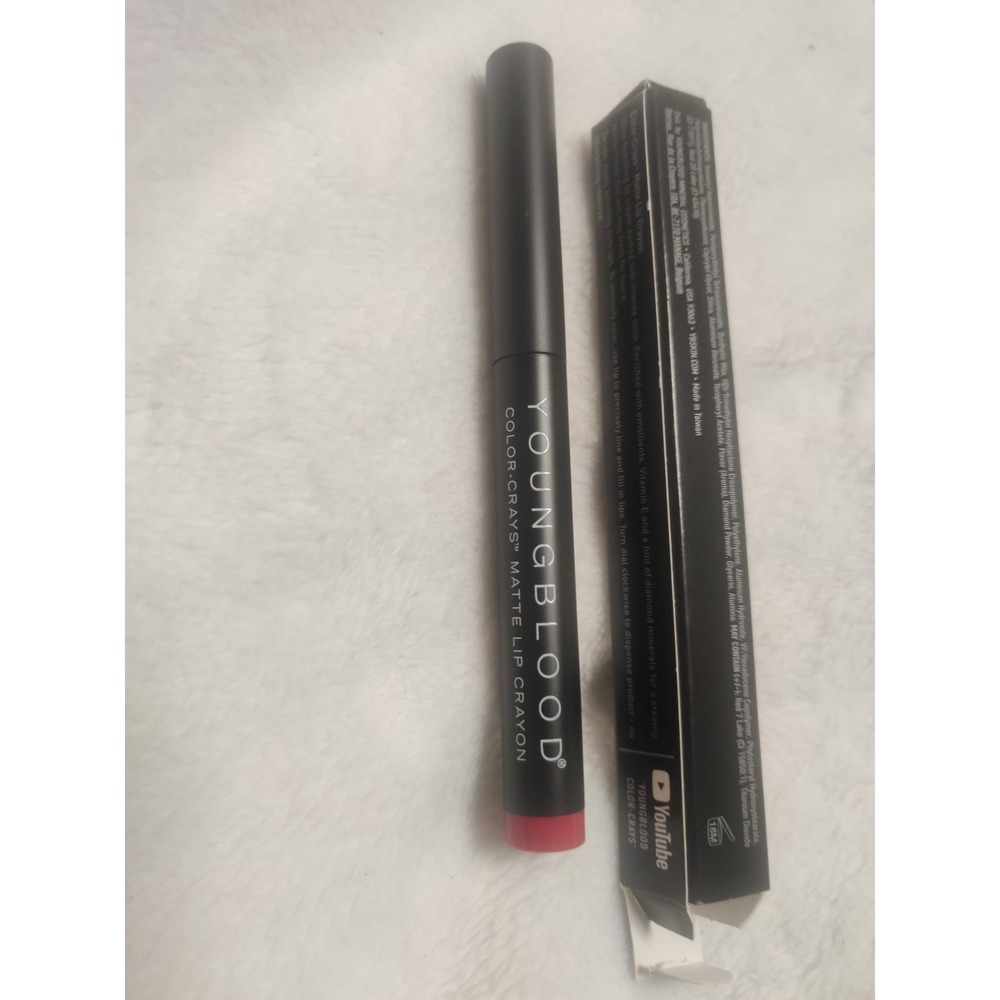 Youngblood Color-Crays Matte Lip Crayon Valley Girl Pink 0.05oz Mineral Makeup